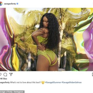 Rihanna stuns in mesmerizing yellow lingerie