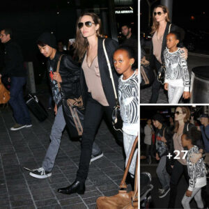 Angelina Jolie and Her Children’s Heartfelt Departure at LAX Airport ‎