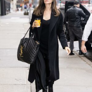Effortlessly chic and exuding confidence, Angelina Jolie is the epitome of a fashion icon as she steps out in style with her street chic look. Effortlessly chic and exuding confidence, Angelina Jolie is the epitome of a fashion icon as she steps out in style with her street chic look.