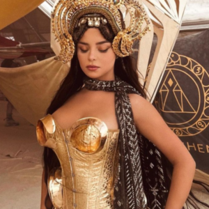 Get ready to feel the heat Demi Rose is on fire in these showstopping gold bottoms! Get ready to feel the heat Demi Rose is on fire in these showstopping gold bottoms!