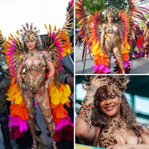 Rihanna radiates confidence and celebrates her natural beauty at Barbados Carnival, inspiring us all to embrace body positivity and selflove. Rihanna radiates confidence and celebrates her natural beauty at Barbados Carnival, inspiring us all to embrace body positivity and selflove.